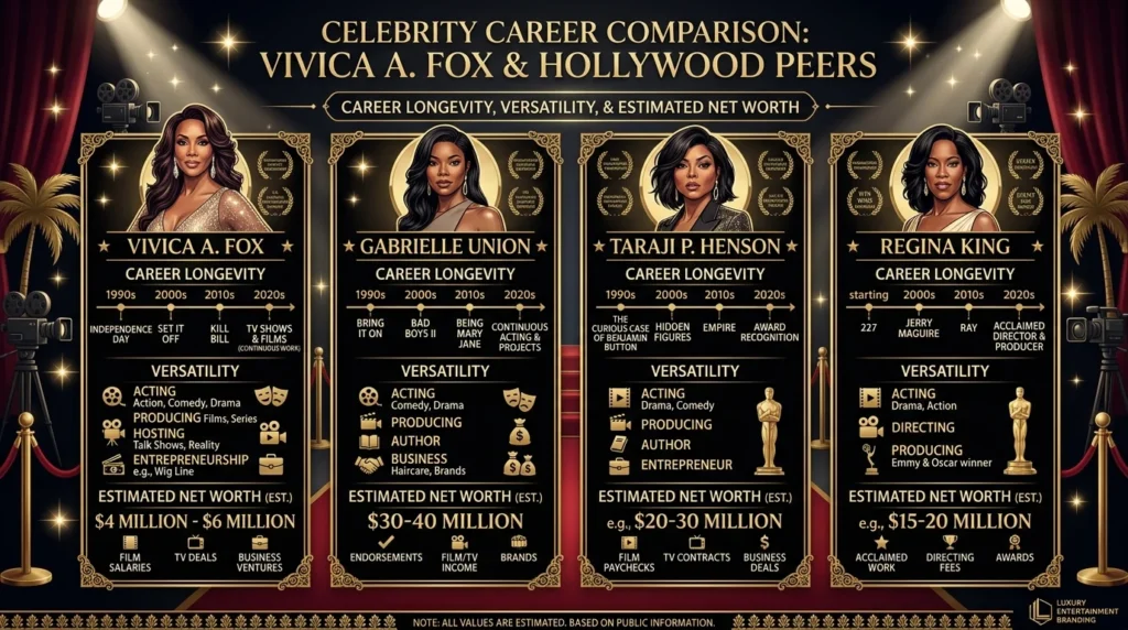 How Vivica A. Fox Compares to Other Hollywood Stars