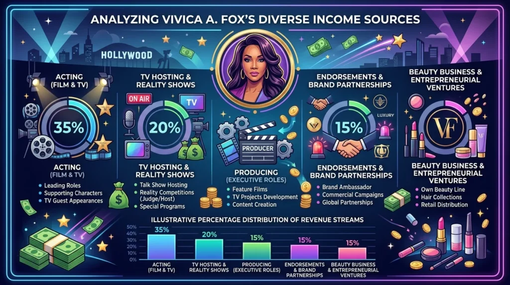Main Sources of Vivica A. Fox’s Income