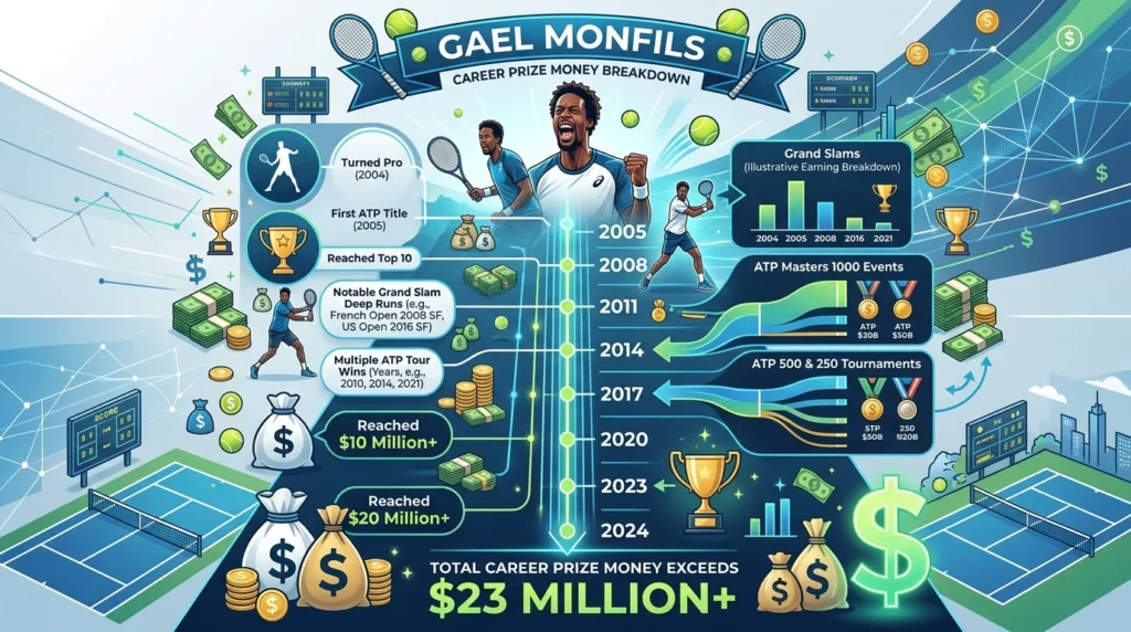 Career Prize Money Breakdown