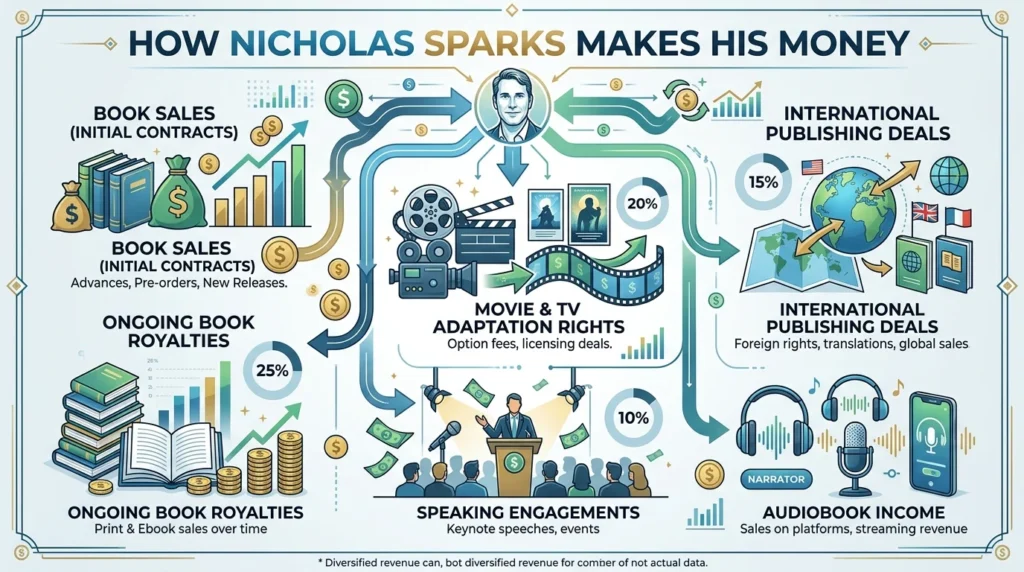 How Nicholas Sparks Makes His Money