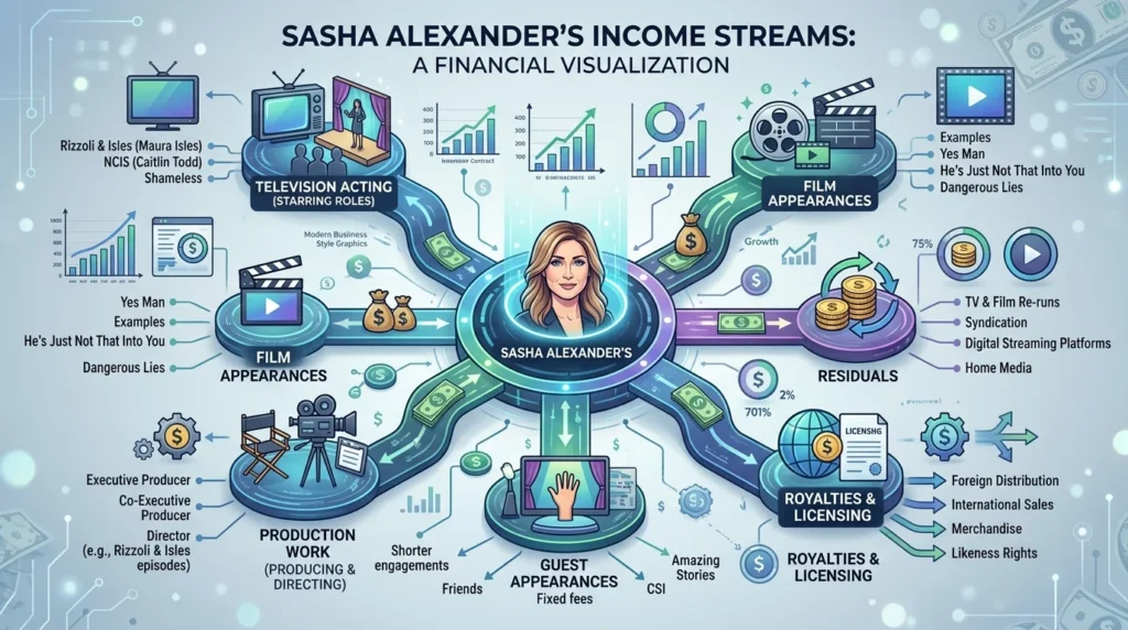 How Sasha Alexander Makes Her Money