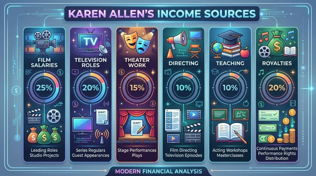 Major Income Sources Behind Karen Allen's Wealth