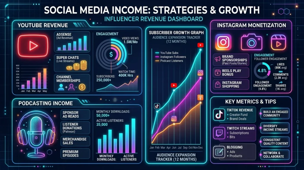 YouTube and Social Media Earnings
